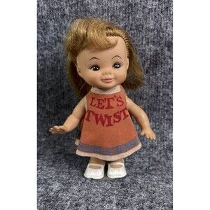 1960s Horsman Wind Up Mini Dancer Doll 6 Inch Mechanical Toy vtg